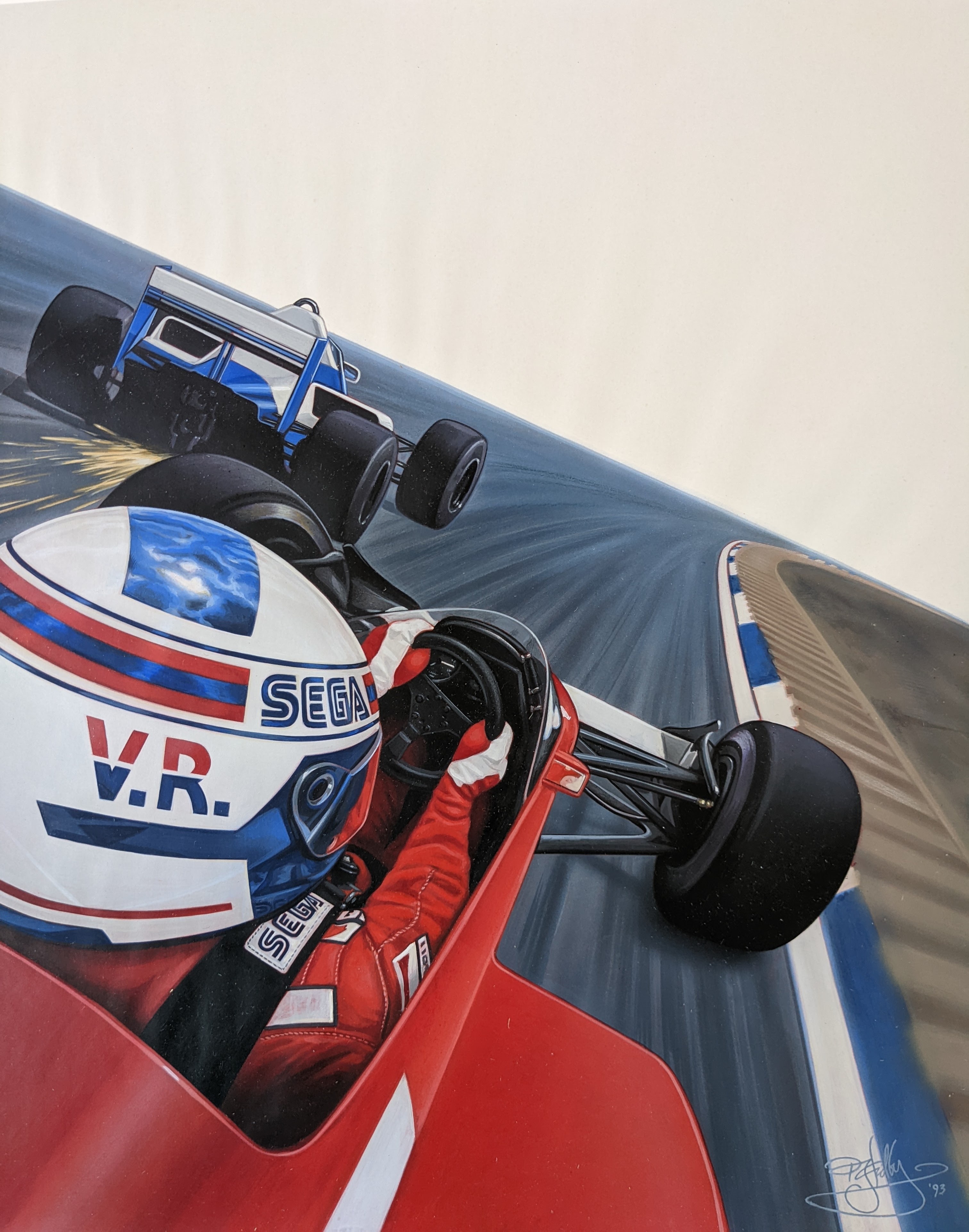 Mega Issue 19 April 1994 Virtua Racing Magazine Cover Art
