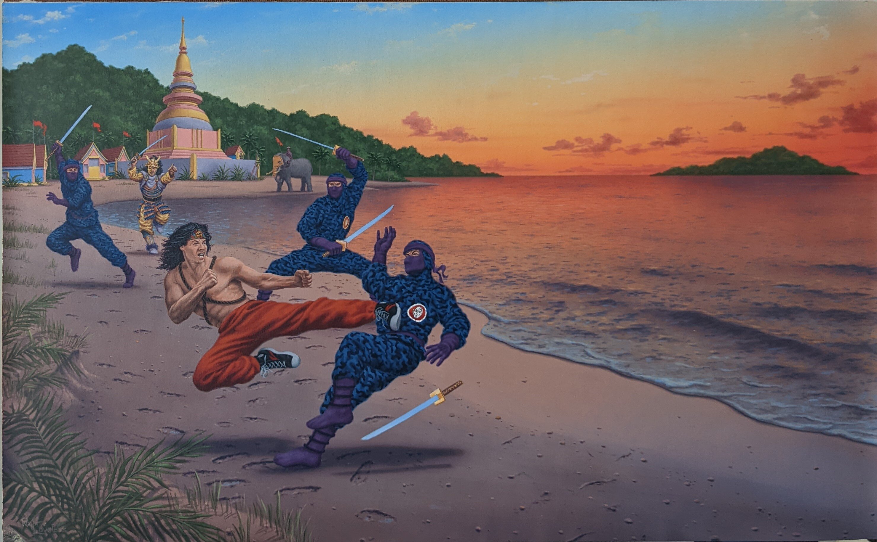Surf Ninjas Sega Game Gear Promotional Art