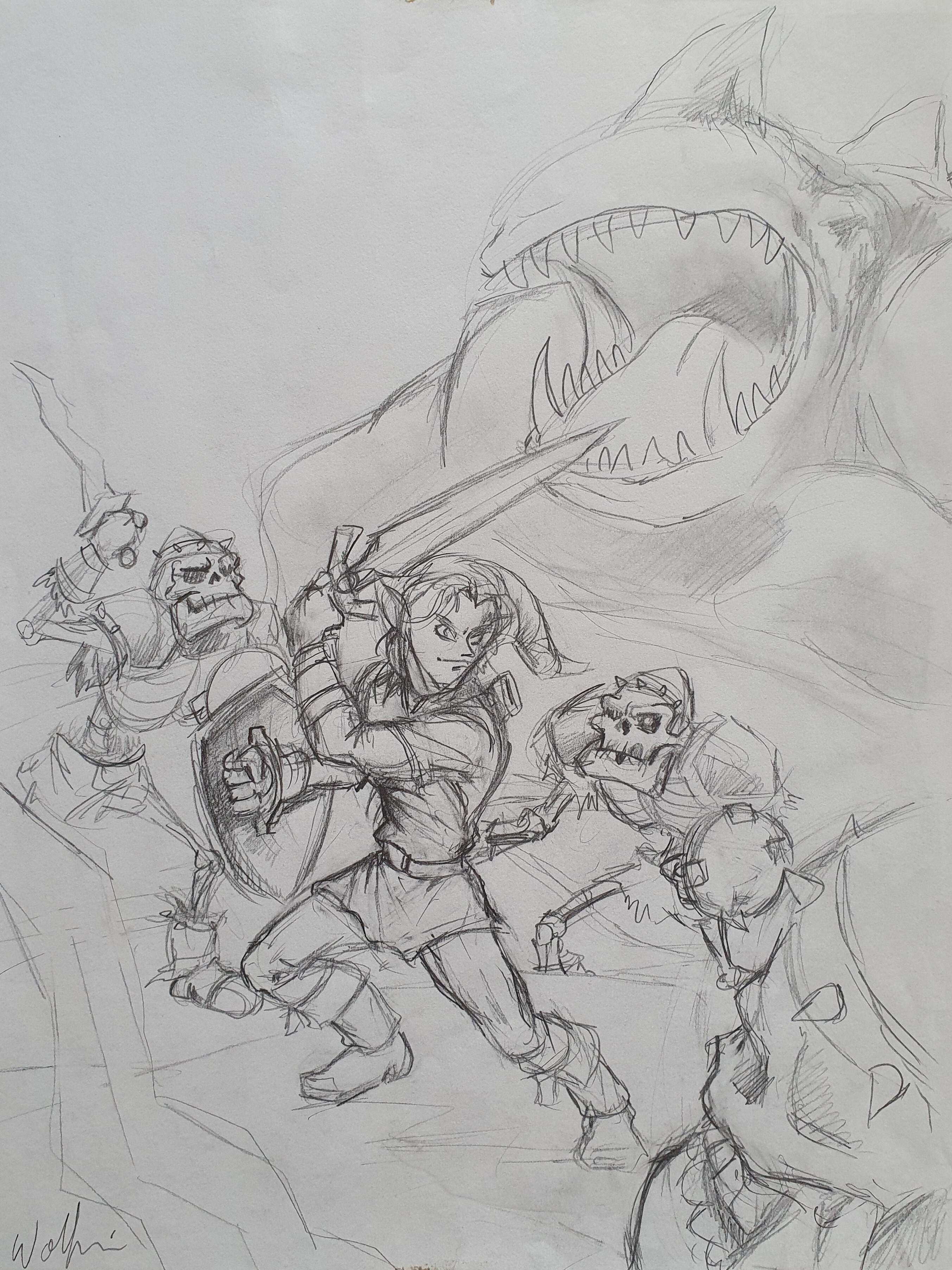 Zelda Ocarina Of Time IGN64 Magazine Cover Art Prelim
