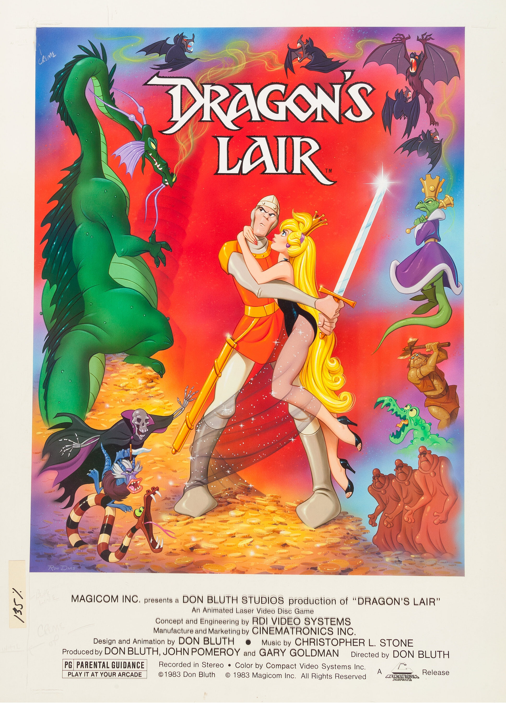 Dragon's Lair Arcade Promotional Poster Artwork