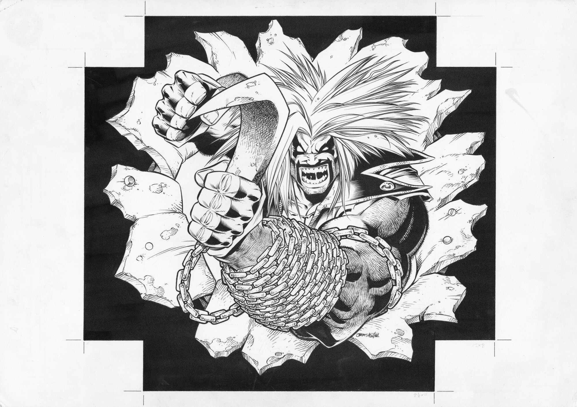 Lobo Unreleased Super Nintendo Box Cover Art