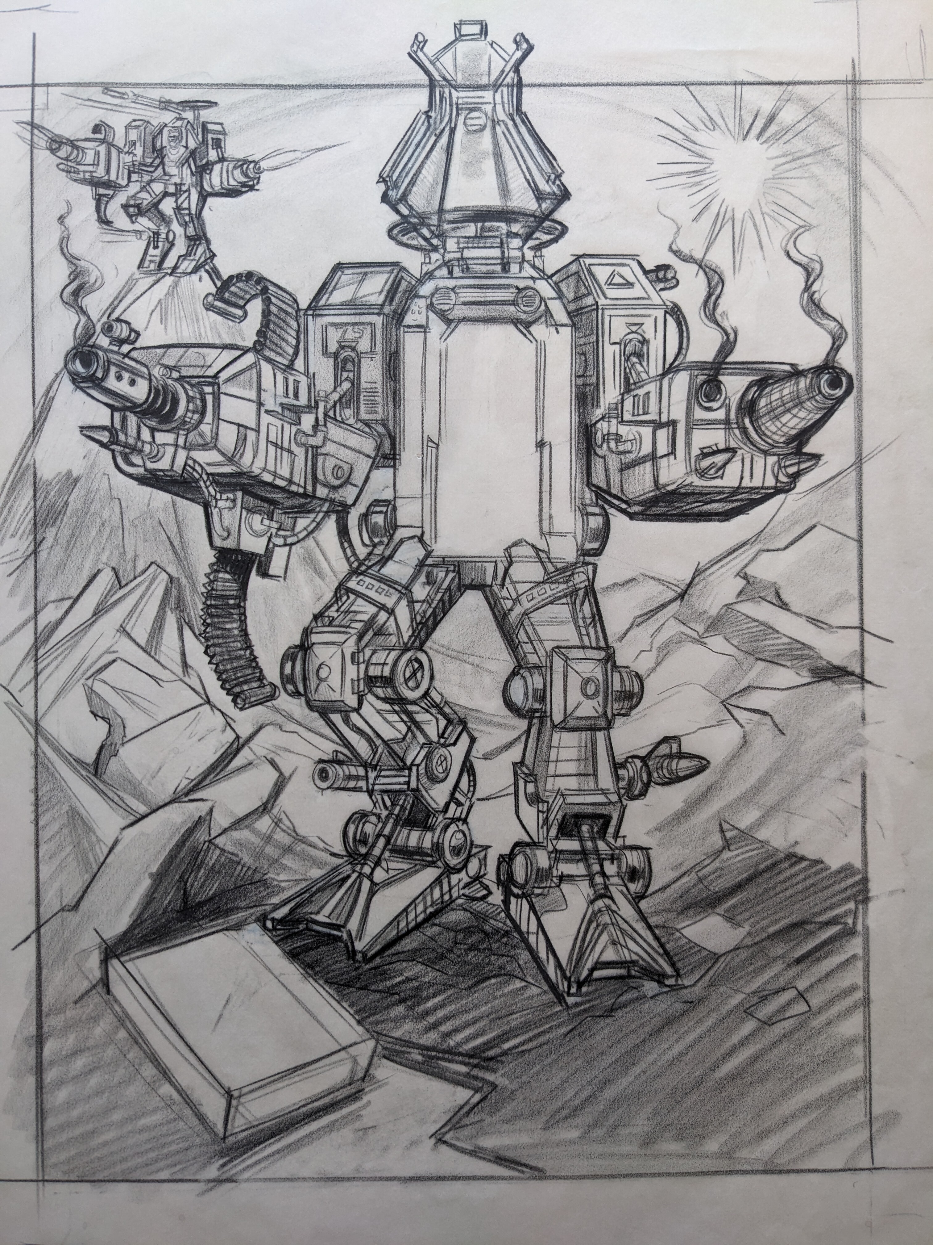 Exo Squad Sega Genesis Promotional Ad Preliminary Art