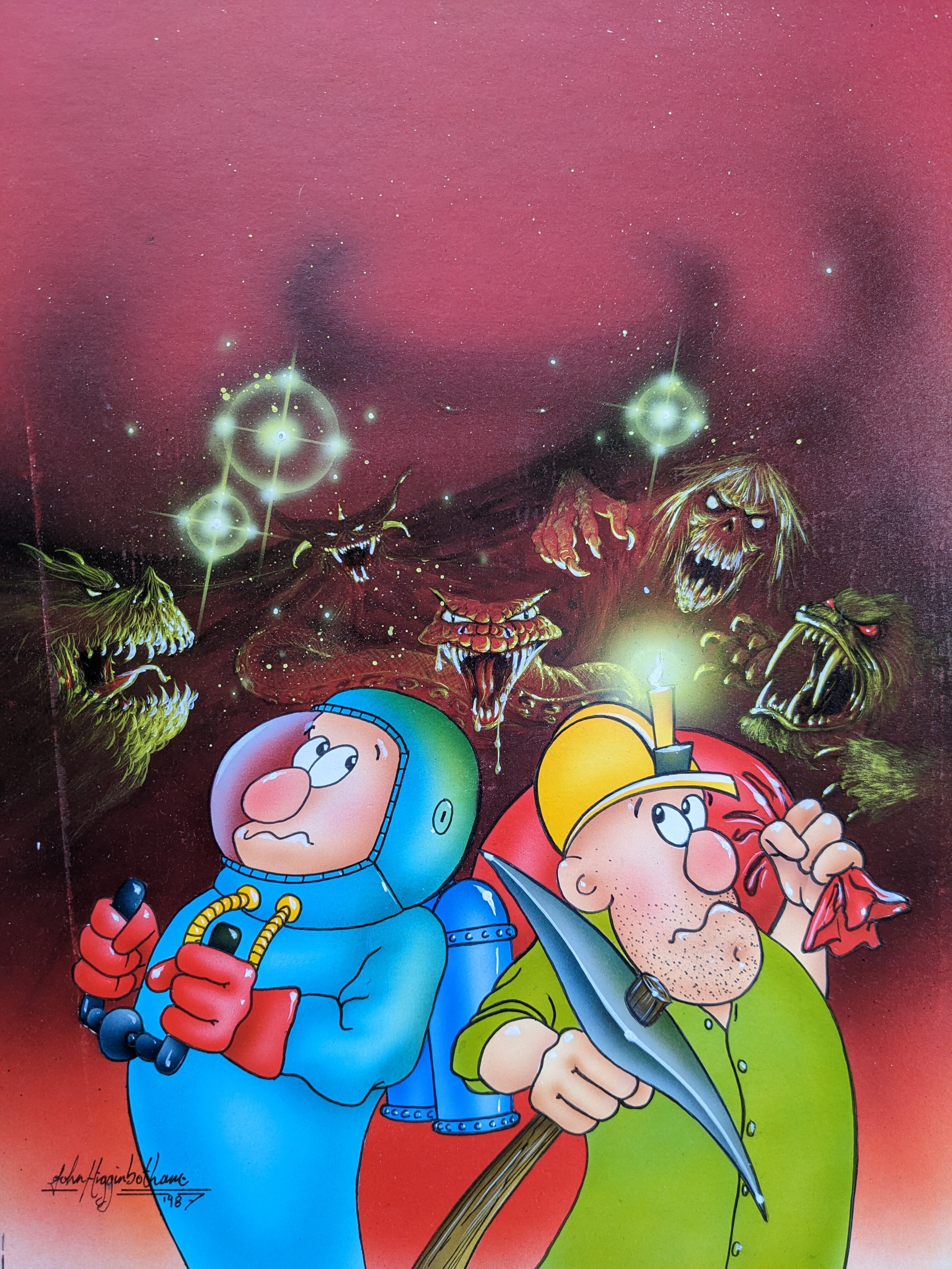 Miner Dick / Interstella Explorer Tatung Einstein 8-Bit Home Computer Box Art