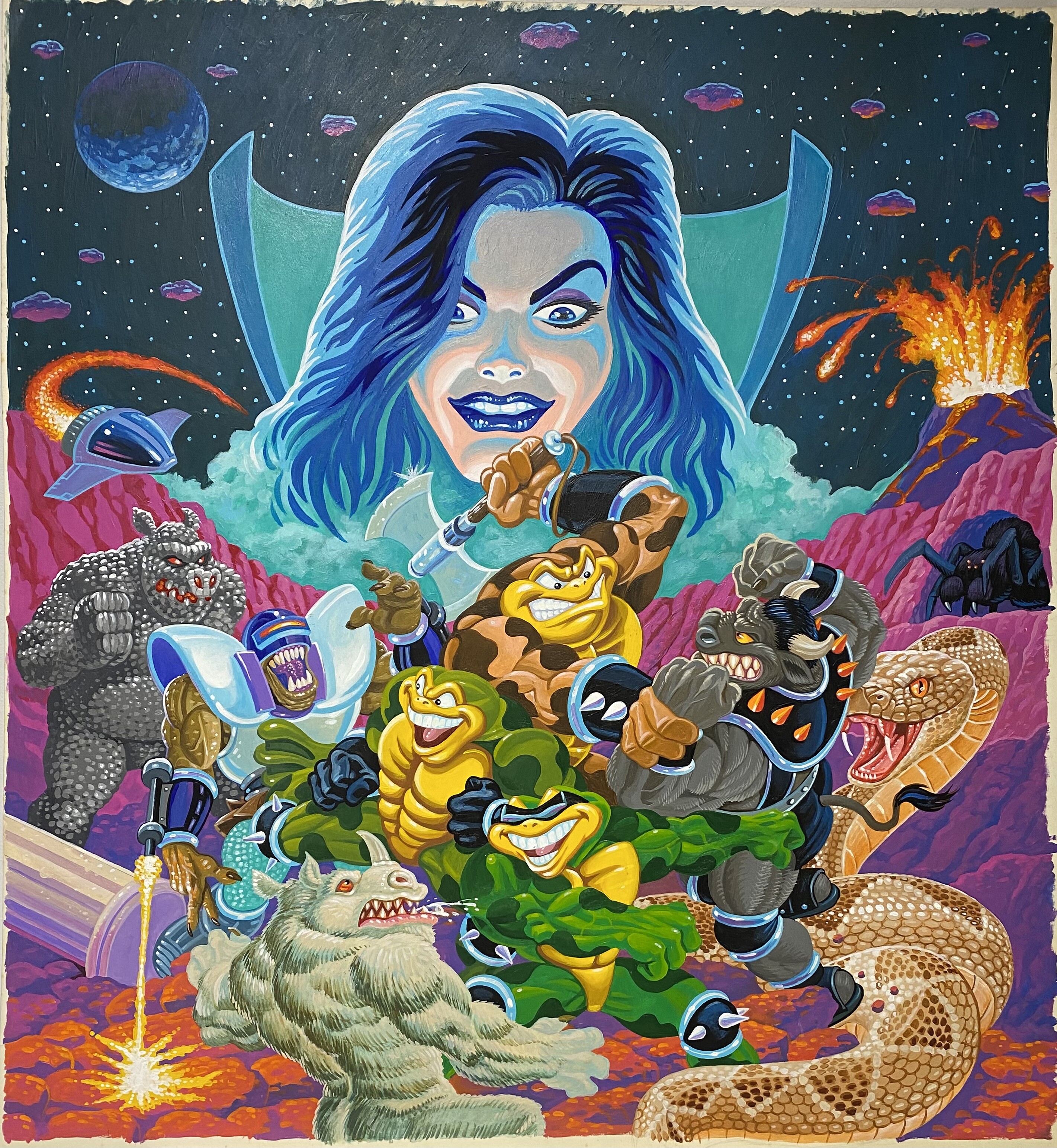 Battletoads in Battlemaniacs Unused Super Nintendo Box Art