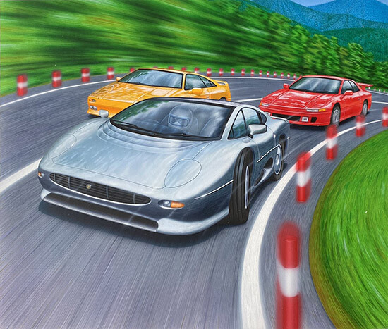 Jaguar XJ220 Mega CD Box Art