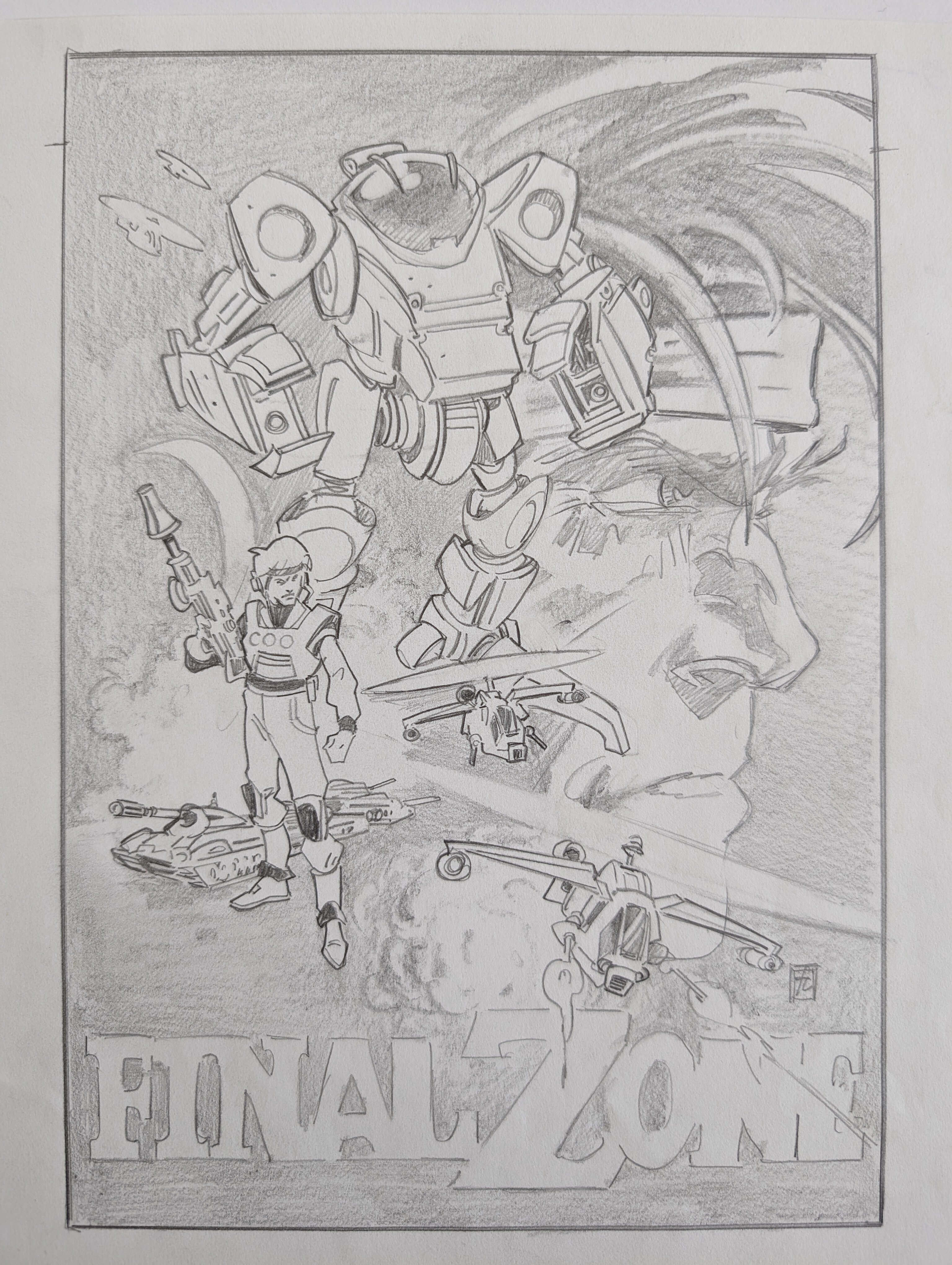 Final Zone Sega Genesis Preliminary Box Art